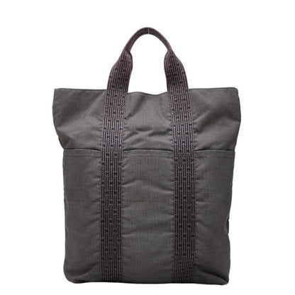 Hermes Herline Cabas Tote Bag Gray Canvas