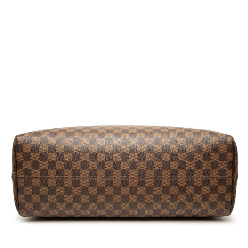 Louis Vuitton Damier Boston Bag Brown Leather — view 3