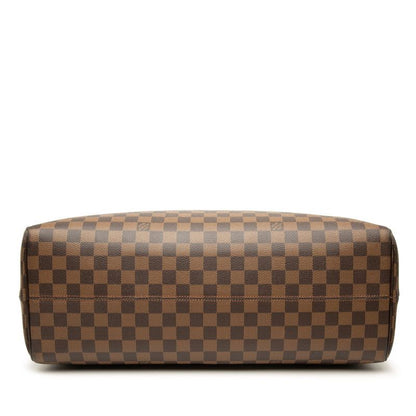Louis Vuitton Damier Boston Bag Brown Leather — view 3