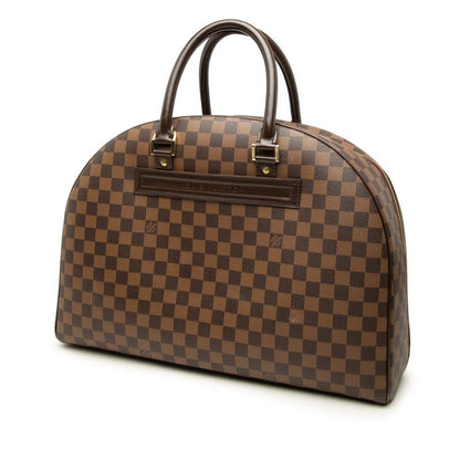 Louis Vuitton Damier Boston Bag Brown Leather — view 2