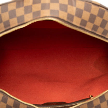 Louis Vuitton Damier Boston Bag Brown Leather — view 4