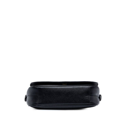 Prada Saffiano Crossbody Shoulder Bag Black Leather — view 3
