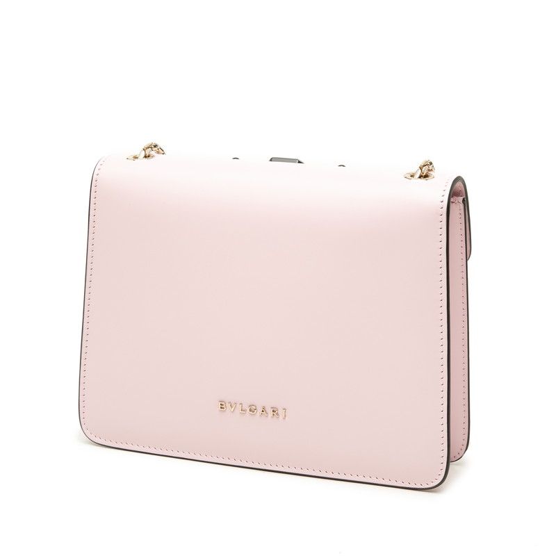 Bvlgari Serpenti Forever Bijou Crossbody Chain Shoulder Bag Pink Black Leather — view 2
