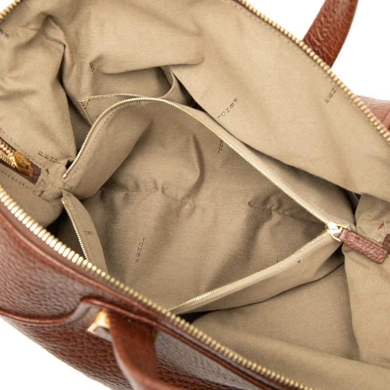 Fendi Chameleon Shoulder Bag Brown Leather — view 4