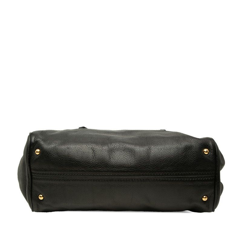 Miu Miu Chain Shoulder Bag 2-Way Black Leather — view 3