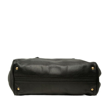 Miu Miu Chain Shoulder Bag 2-Way Black Leather — view 3