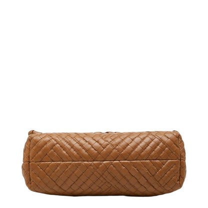 Bottega Veneta Intrecciato Olympia Small Chain Shoulder Bag Brown Leather — view 3