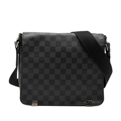 Louis Vuitton Damier Graphite District PM NM Crossbody Shoulder Bag Black