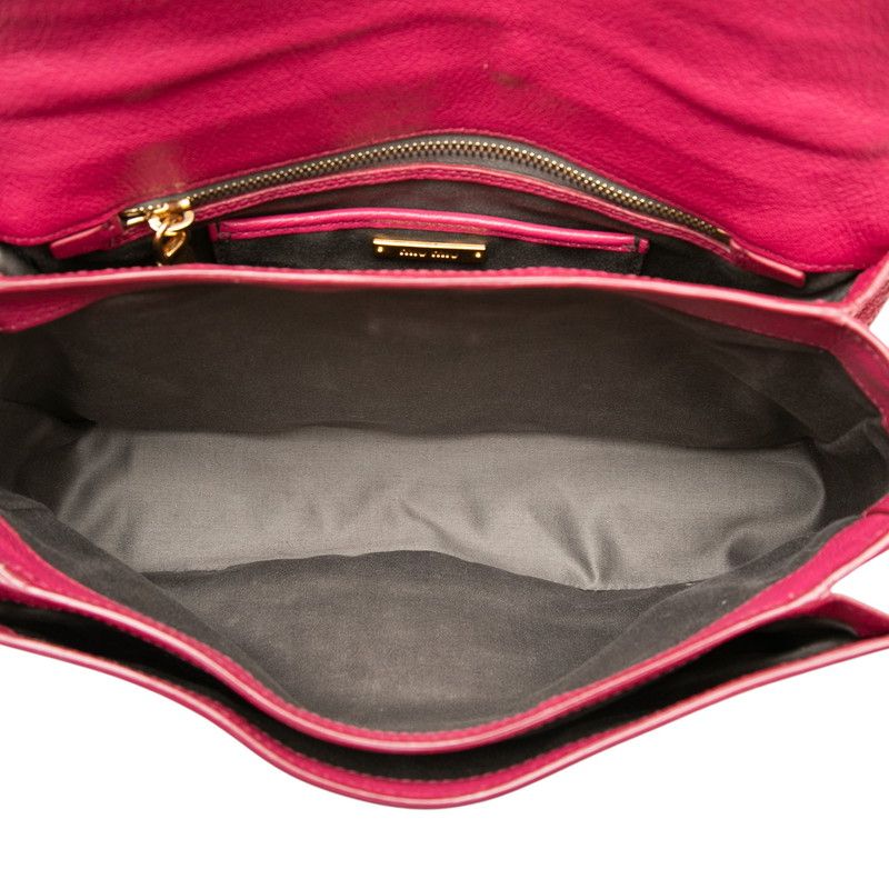 Miu Miu 2-Way Shoulder Bag Pink Leather — view 4