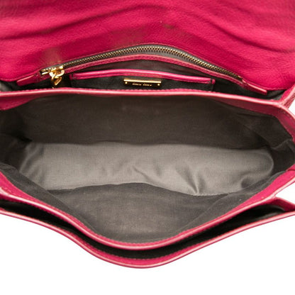Miu Miu 2-Way Shoulder Bag Pink Leather — view 4