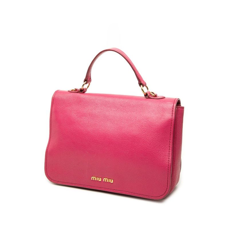 Miu Miu 2-Way Shoulder Bag Pink Leather — view 2
