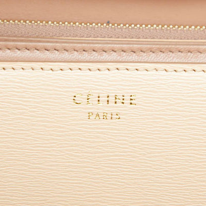 Celine Classic Box Crossbody Shoulder Bag Beige Leather — view 8