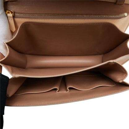 Celine Classic Box Crossbody Shoulder Bag Beige Leather — view 7
