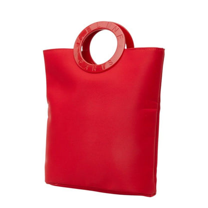 Celine Circle Handle Mini Handbag Red Nylon — view 2