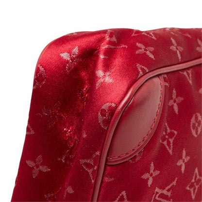 Louis Vuitton Monogram Satin Little Boulogne Handbag Bag Rouge Red — view 4