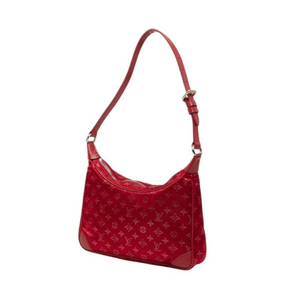 Louis Vuitton Monogram Satin Little Boulogne Handbag Bag Rouge Red — view 2