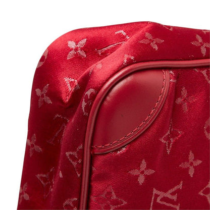 Louis Vuitton Monogram Satin Little Boulogne Handbag Bag Rouge Red — view 6