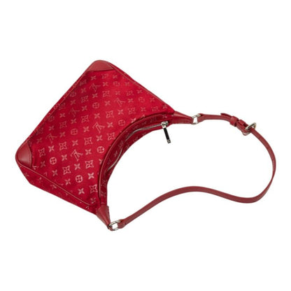 Louis Vuitton Monogram Satin Little Boulogne Handbag Bag Rouge Red — view 8
