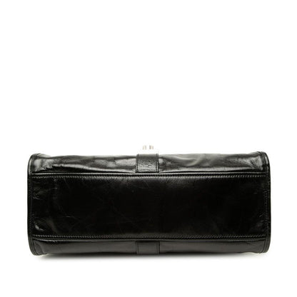Prada Tote Shoulder Bag Black Leather — view 3