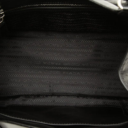 Prada Tote Shoulder Bag Black Leather — view 4