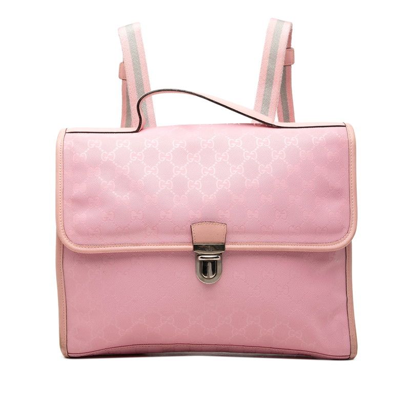 Gucci GG Supreme Backpack Pink Leather