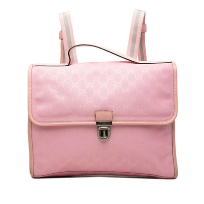 Gucci GG Supreme Backpack Pink Leather