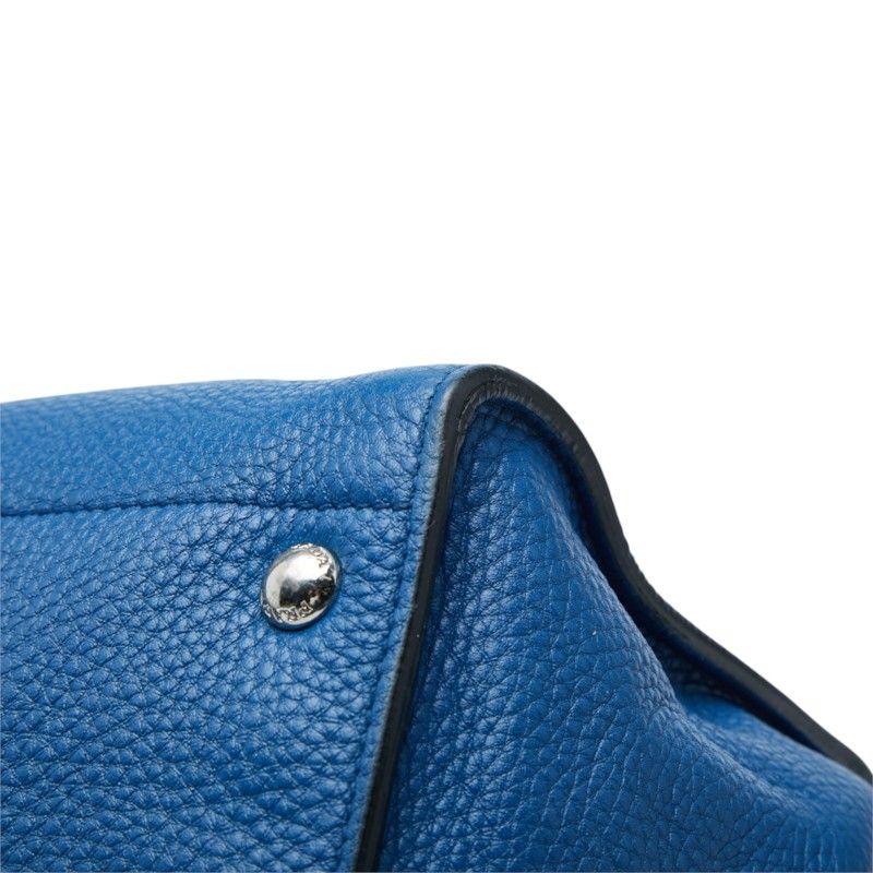 Prada Tote Bag Blue Leather — view 6