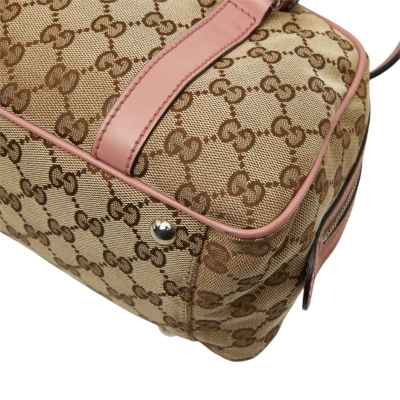 Gucci GG Canvas Twins Handbag Beige Pink — view 6