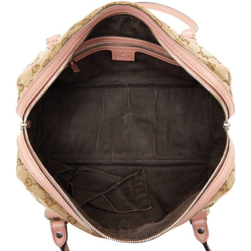 Gucci GG Canvas Twins Handbag Beige Pink — view 8