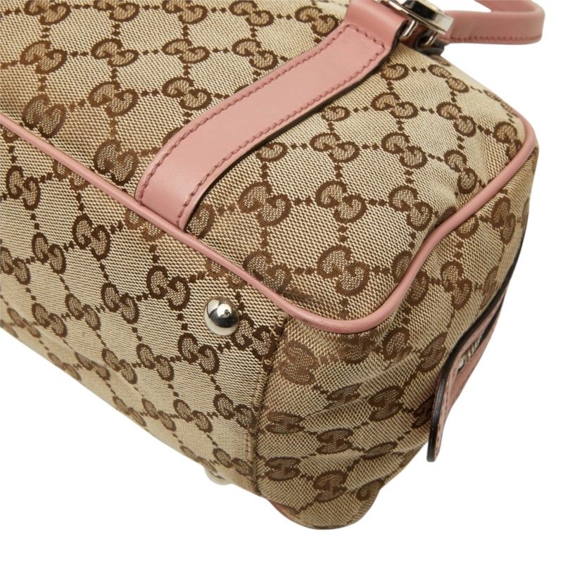 Gucci GG Canvas Twins Handbag Beige Pink — view 4