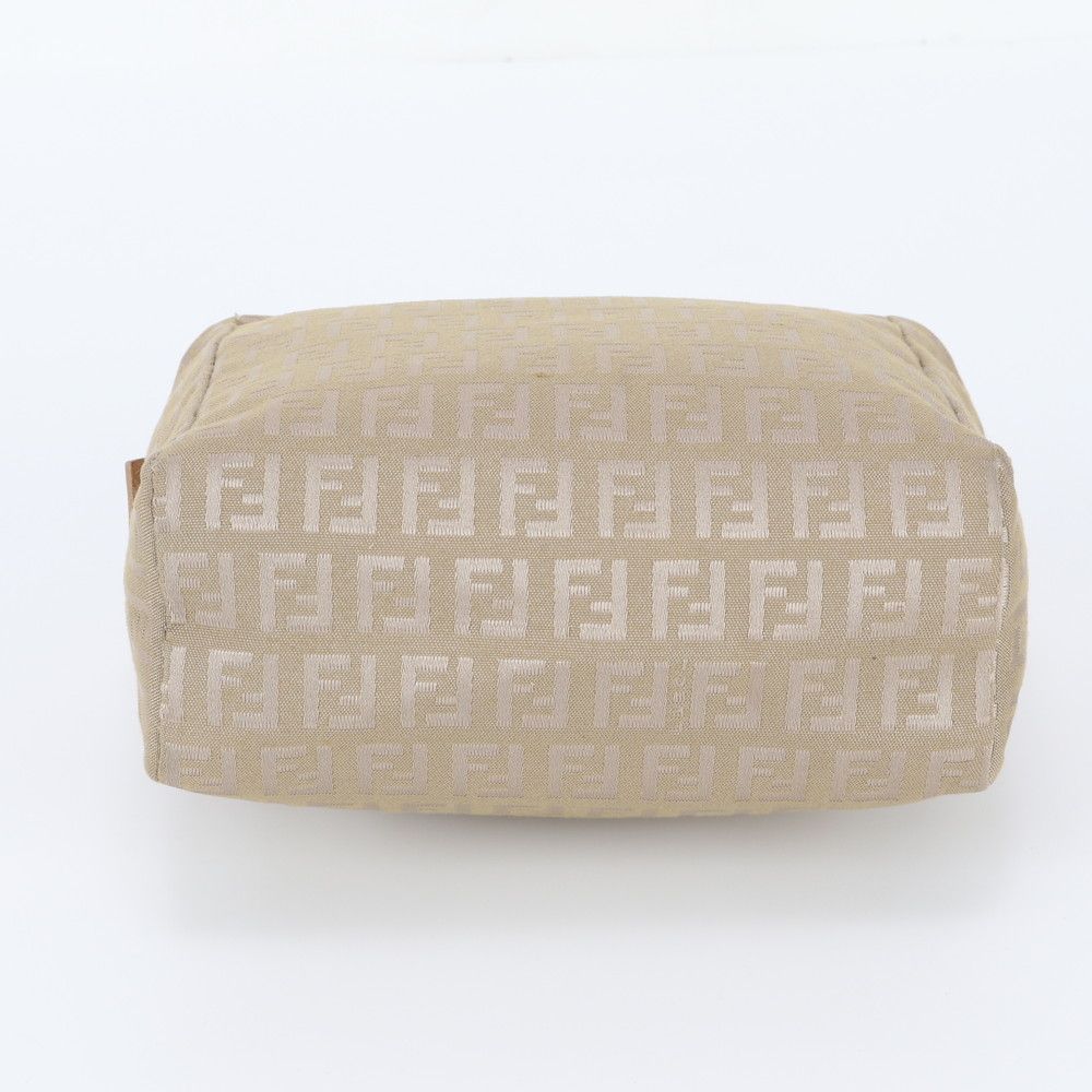 Fendi Zucchino FF Canvas Leather Handbag Tote — view 6
