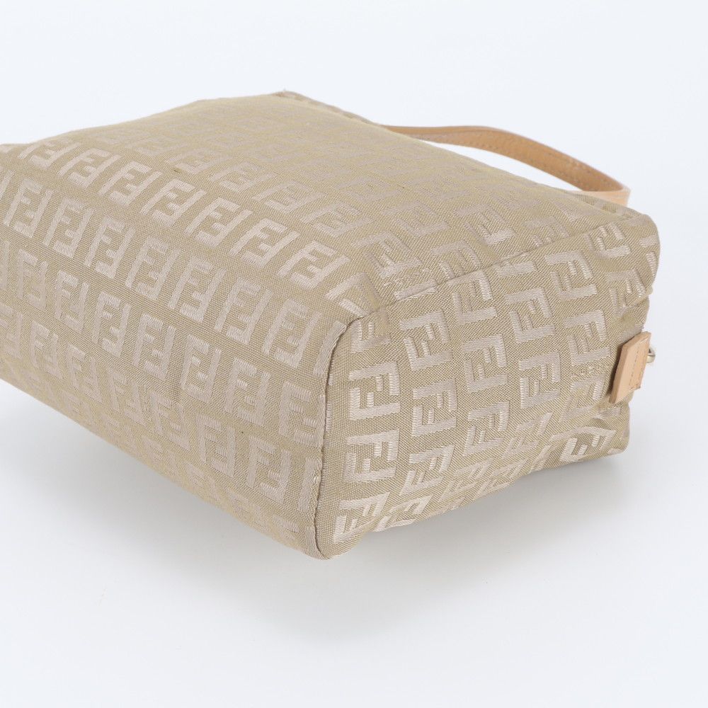 Fendi Zucchino FF Canvas Leather Handbag Tote — view 4