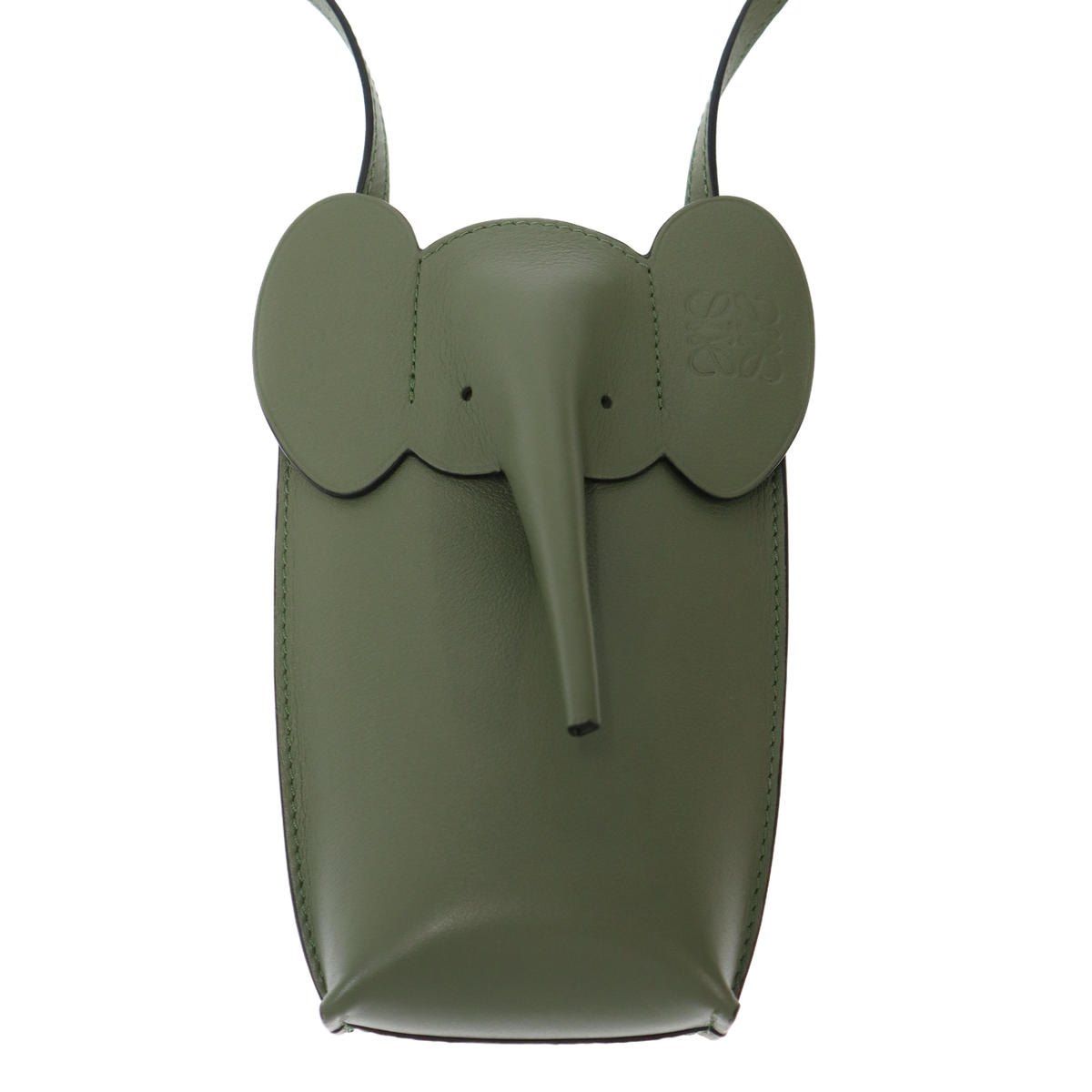 Loewe Elephant Pocket Shoulder Bag Green — view 2