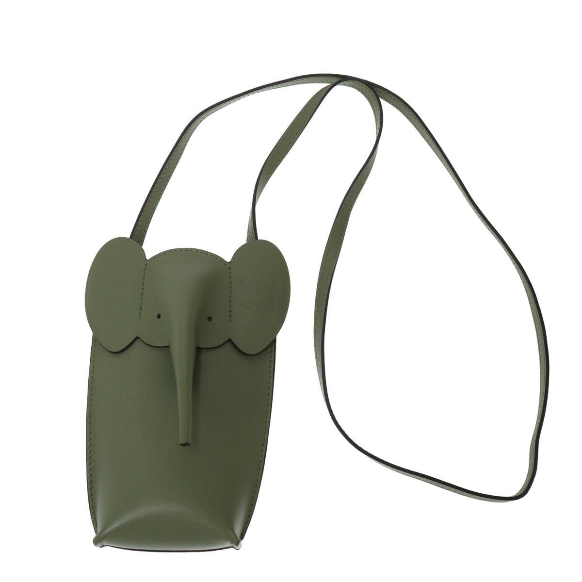 Loewe Elephant Pocket Shoulder Bag Green