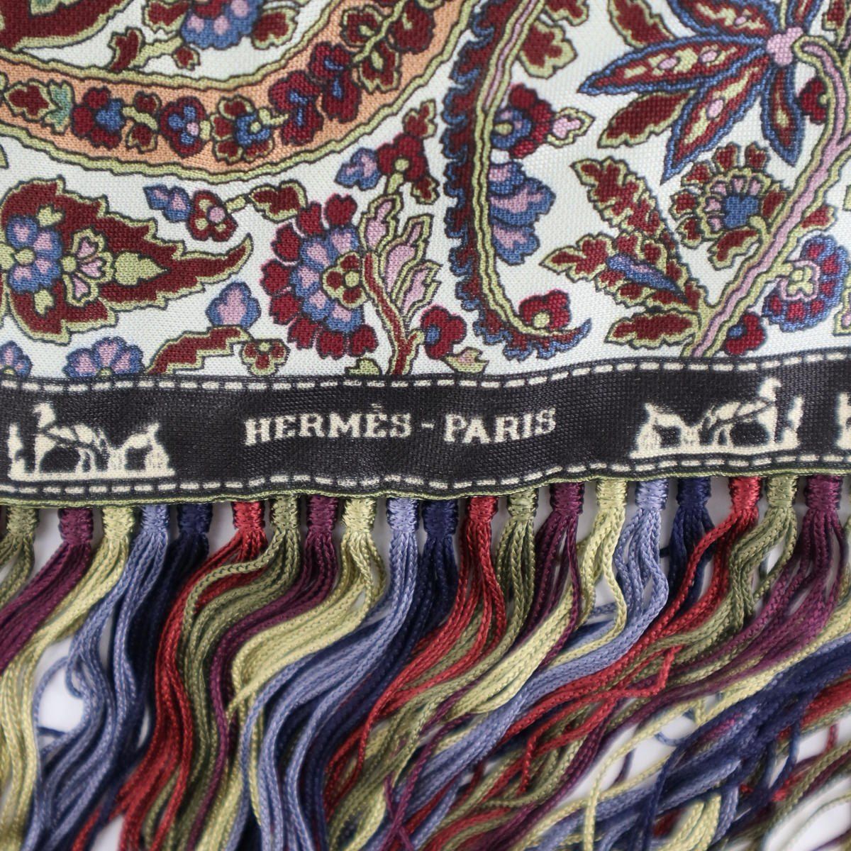 Hermes by Jean Paul Gaultier Paisley Fringe Vest Black Mix 40 — view 7