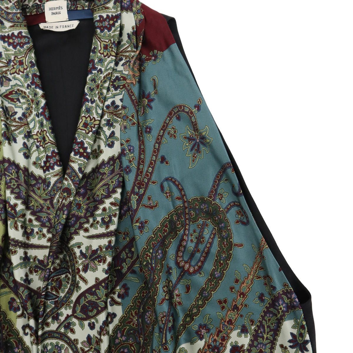 Hermes by Jean Paul Gaultier Paisley Fringe Vest Black Mix 40 — view 5
