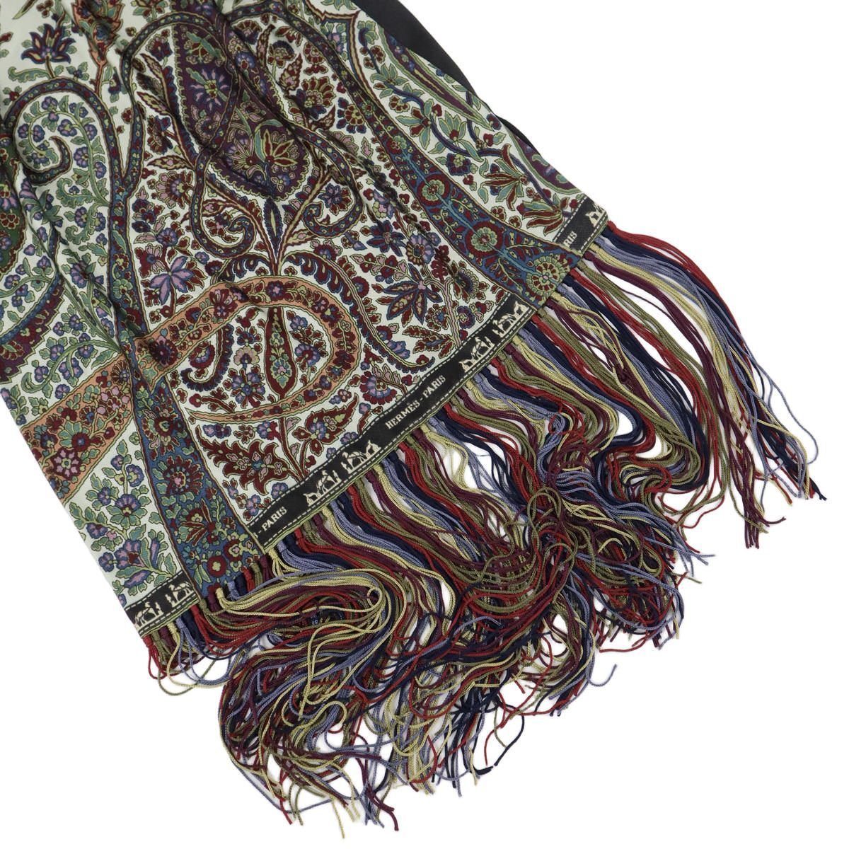 Hermes by Jean Paul Gaultier Paisley Fringe Vest Black Mix 40 — view 6