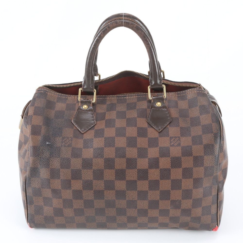 Louis Vuitton Damier Speedy 30 Leather Tote Bag Shoulder — view 3
