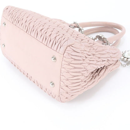 Miu Miu Matelasse Nappa Crystal Leather 2-Way Tote Bag Shoulder — view 4