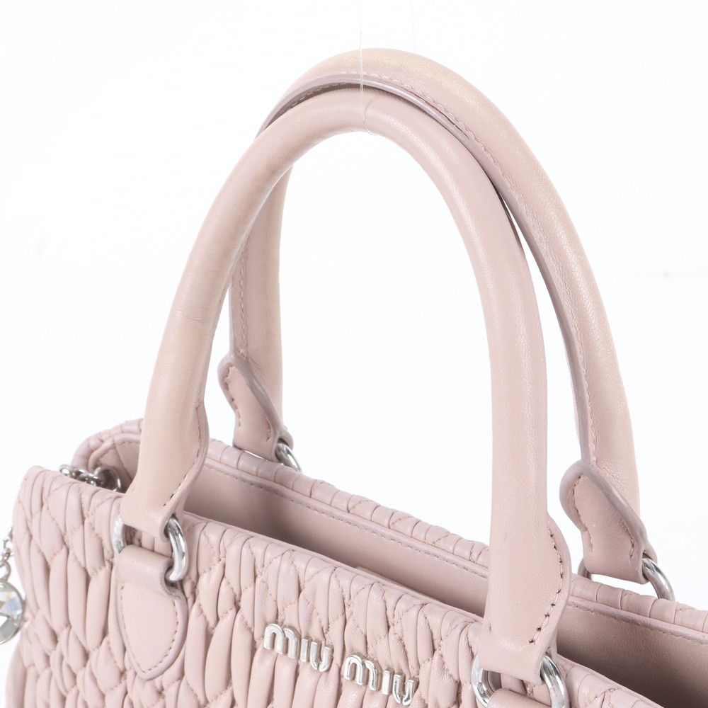 Miu Miu Matelasse Nappa Crystal Leather 2-Way Tote Bag Shoulder — view 2