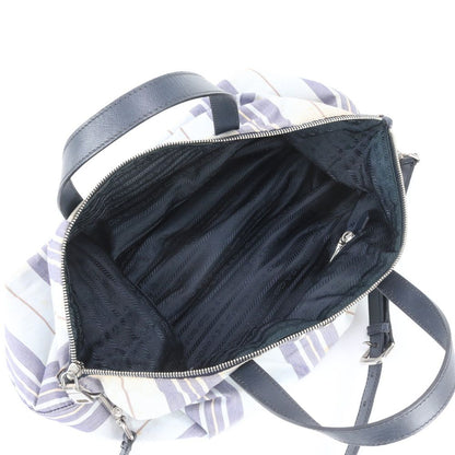 Prada Triangle Logo Leather 2-Way Shoulder Bag Crossbody Hand — view 8