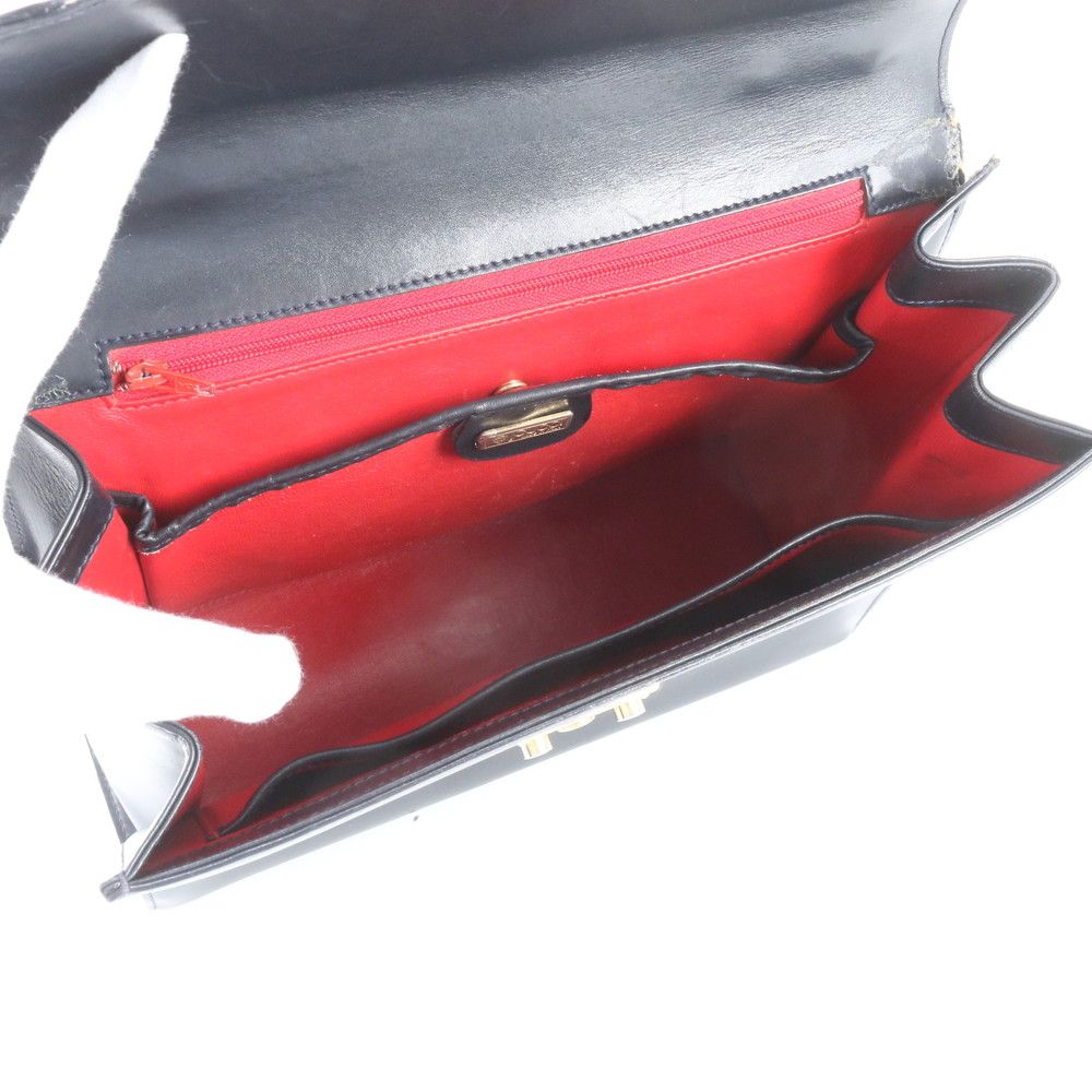 Gucci Ladylock Leather Handbag Black — view 7