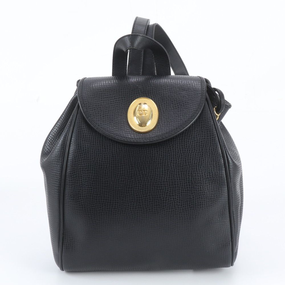 Dior Vintage Leather Backpack Black