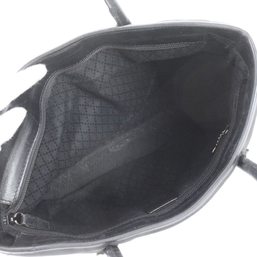 Gucci Leather Nylon Tote Bag Shoulder Hand Black — view 7