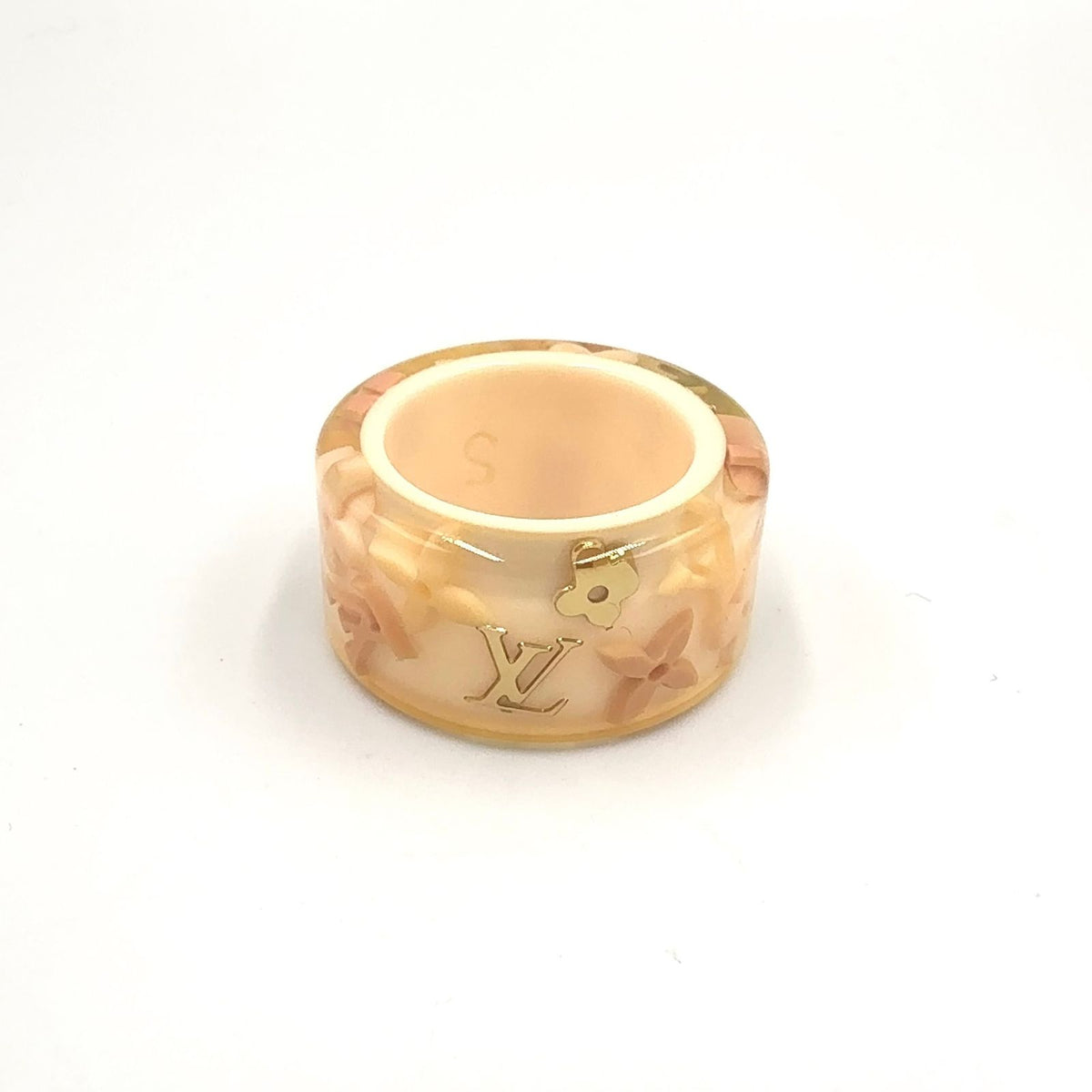 Louis Vuitton Bague Farandole Resin Ivory Pink Ring