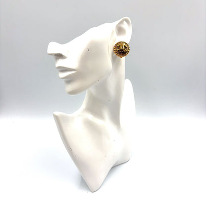 Chanel CC Logo Vintage Gold Plated Earrings — view 8