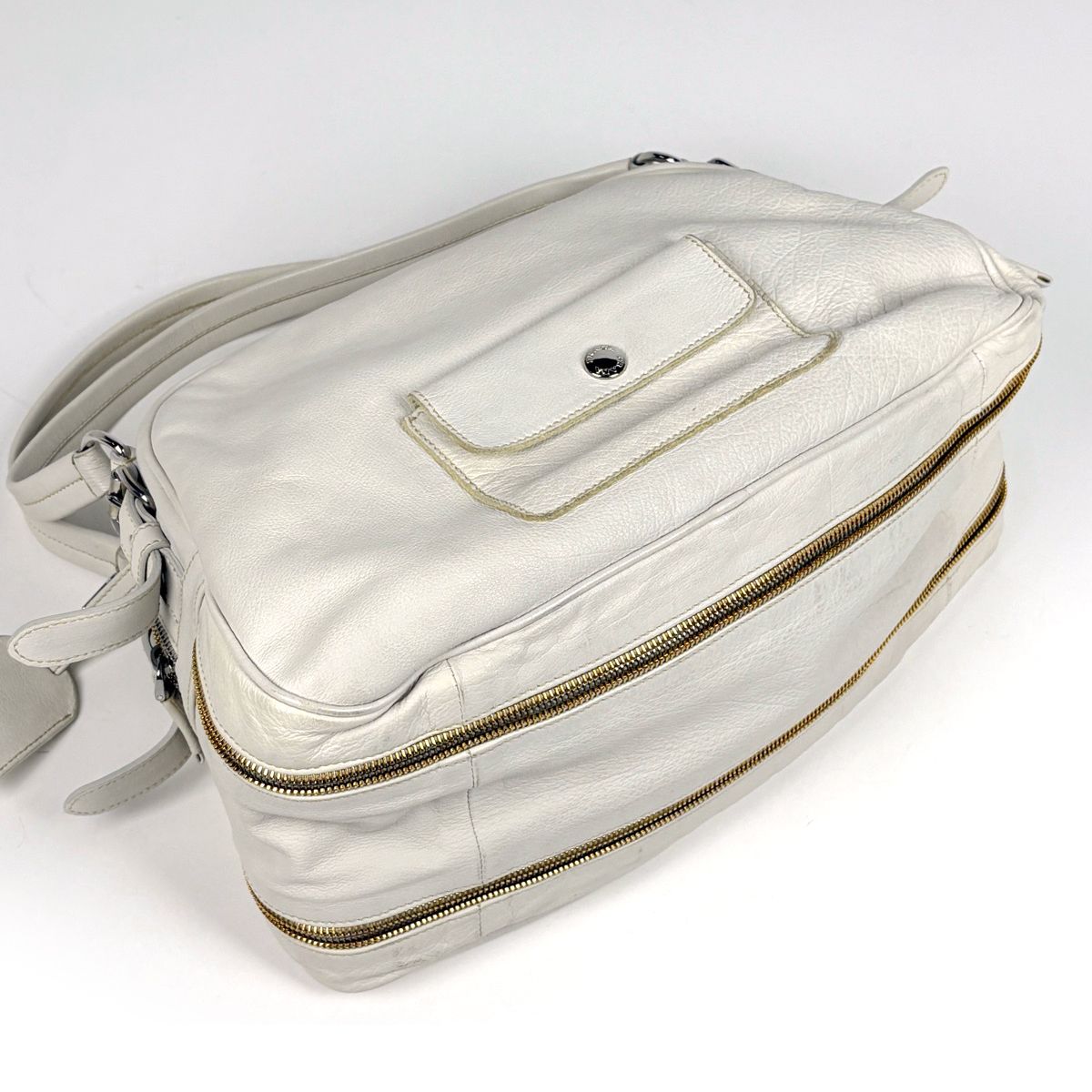 Prada Handbag Logo Leather White — view 2