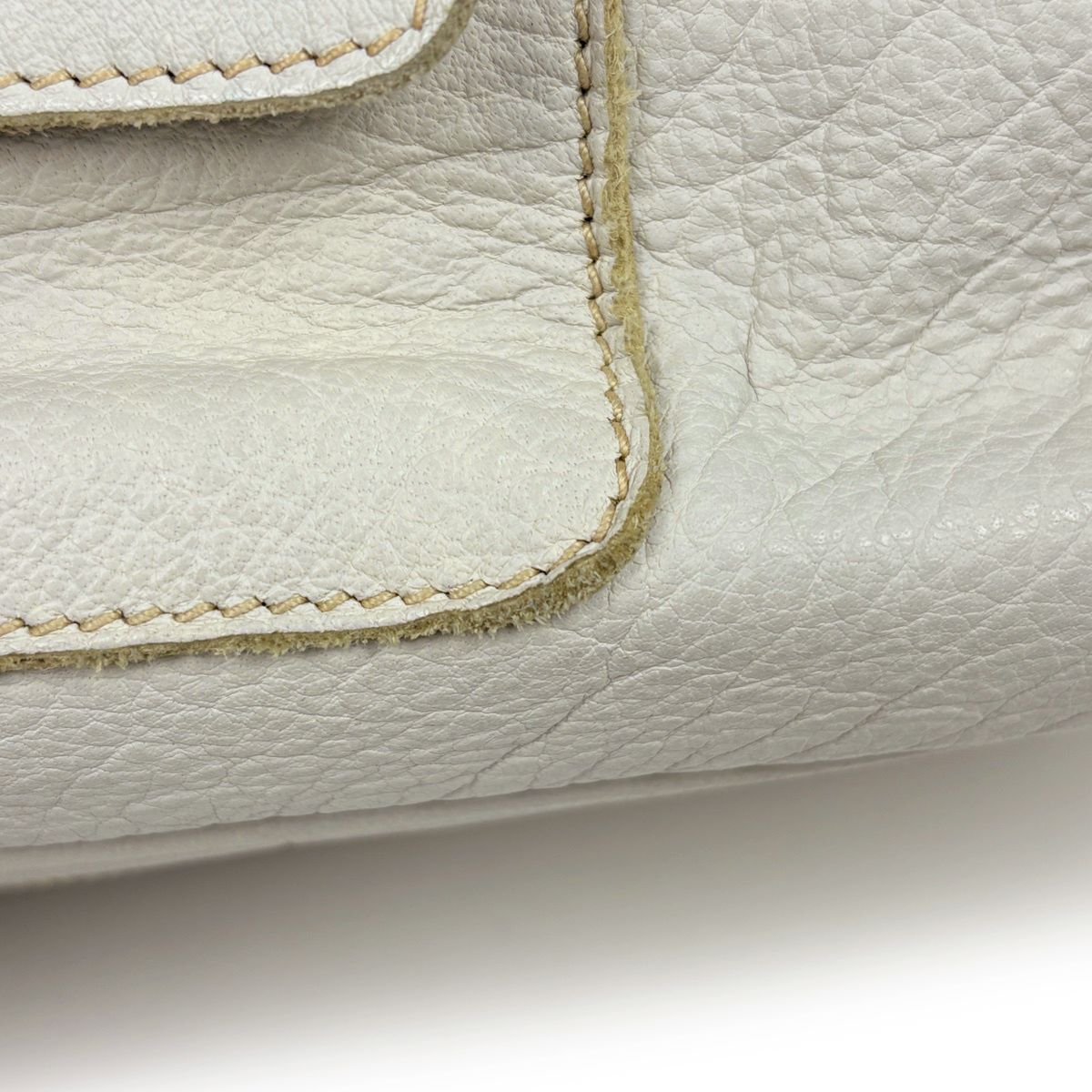 Prada Handbag Logo Leather White — view 4