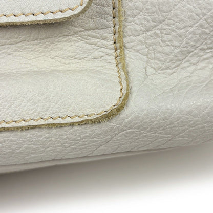 Prada Handbag Logo Leather White — view 4