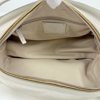 Prada Handbag Logo Leather White — view 7